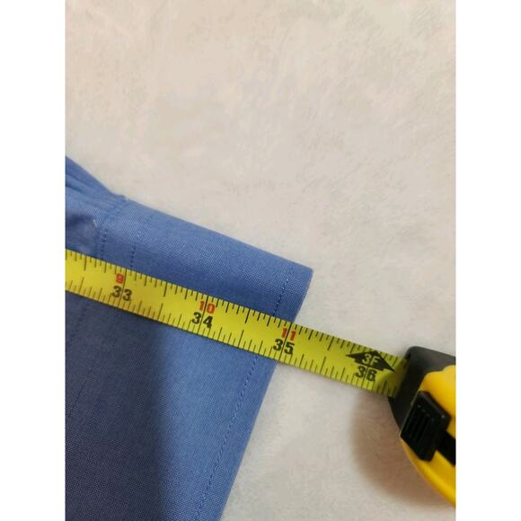 Brooks Brothers Shirt Mens Medium 16 34/35 Blue Long Sleeve Busines Work Preppy - Picture 9 of 11